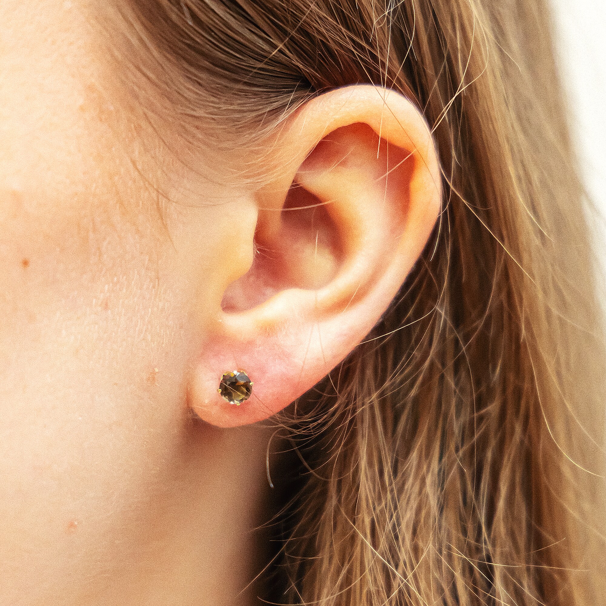 Fascination by Ellen K. Ohrringe Gold 585 Rauchquarz 5mm