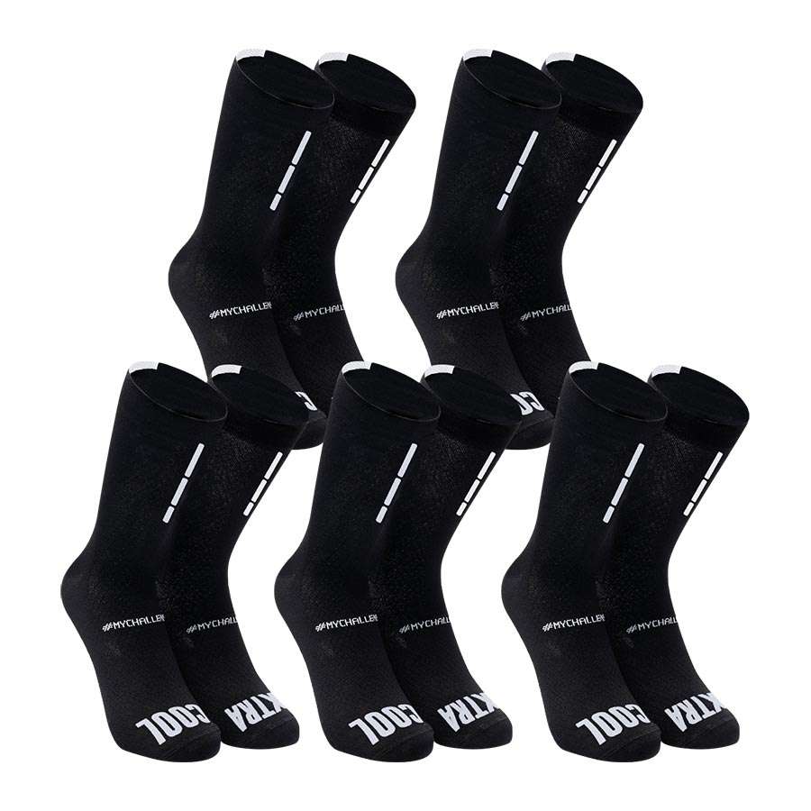 FUTURUM Meryl Skinlife XTRA COOL Sokken 5-Pack Zwart