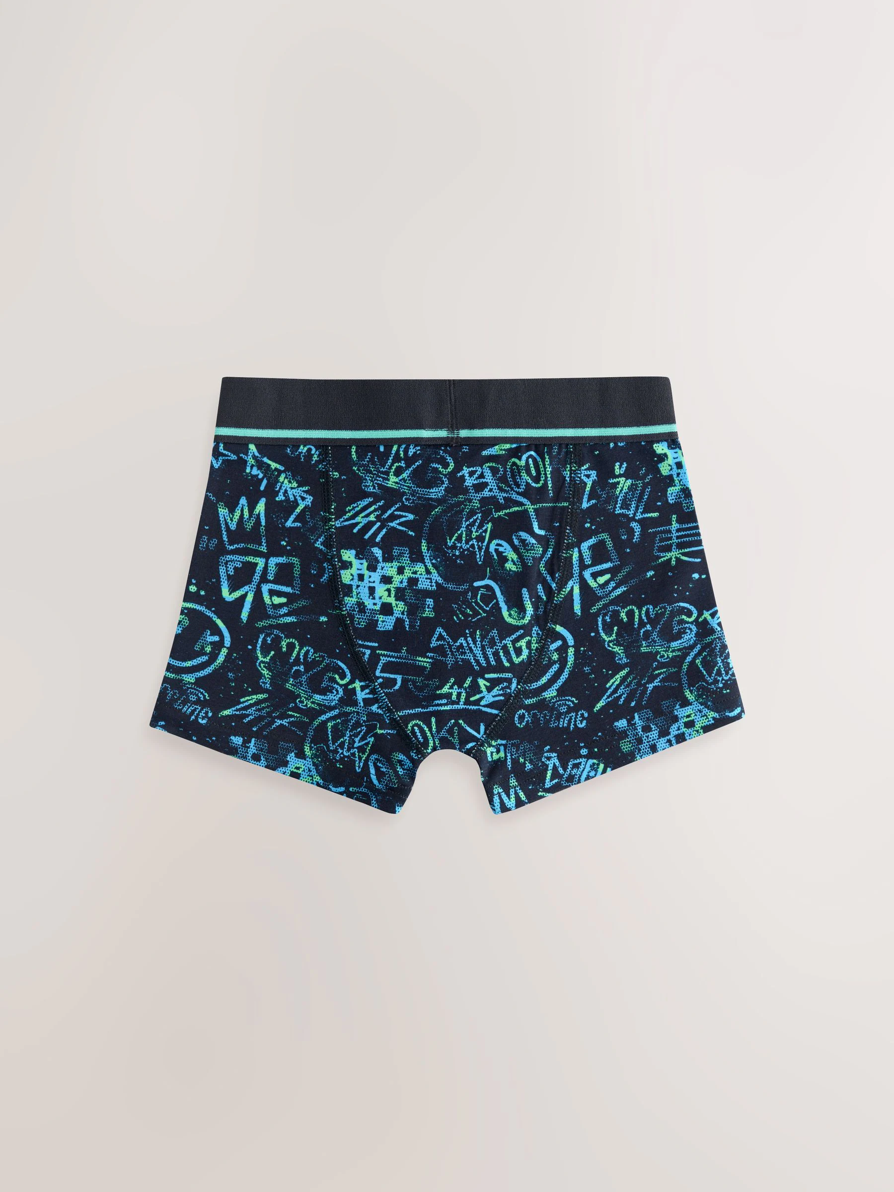 Meerkleurige grafittiprint - Verpakking van 5 trunks (3-16jr)