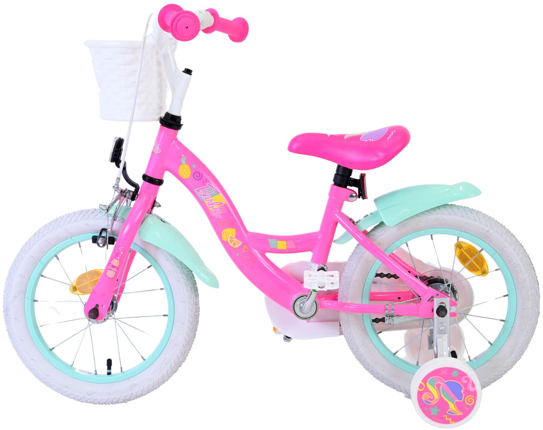 Kinderfahrrad Ashley Fahrrad für Mädchen in Rosa 14 Zoll Kinderrad