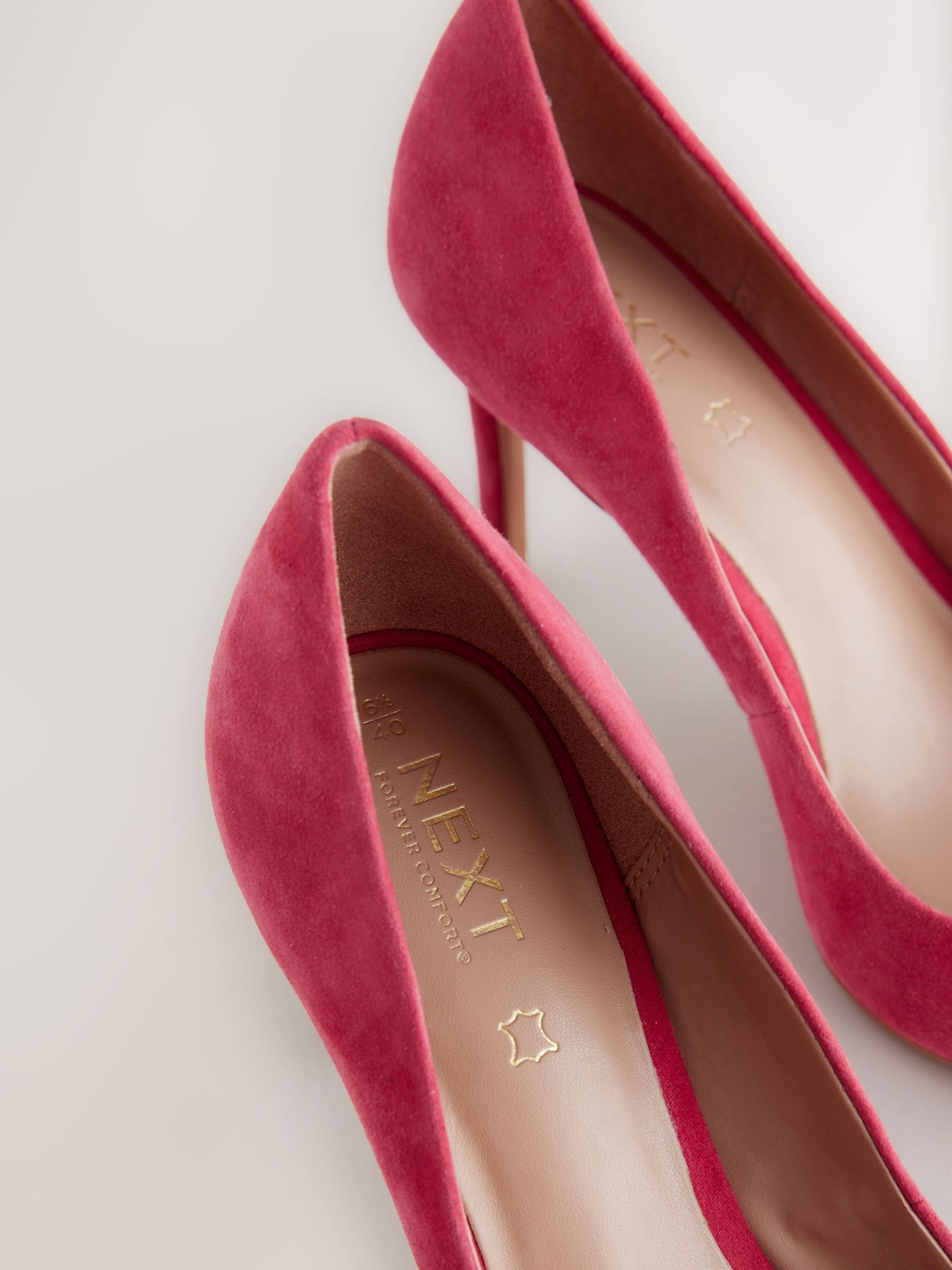 Rood suède - Leren mid-court pumps