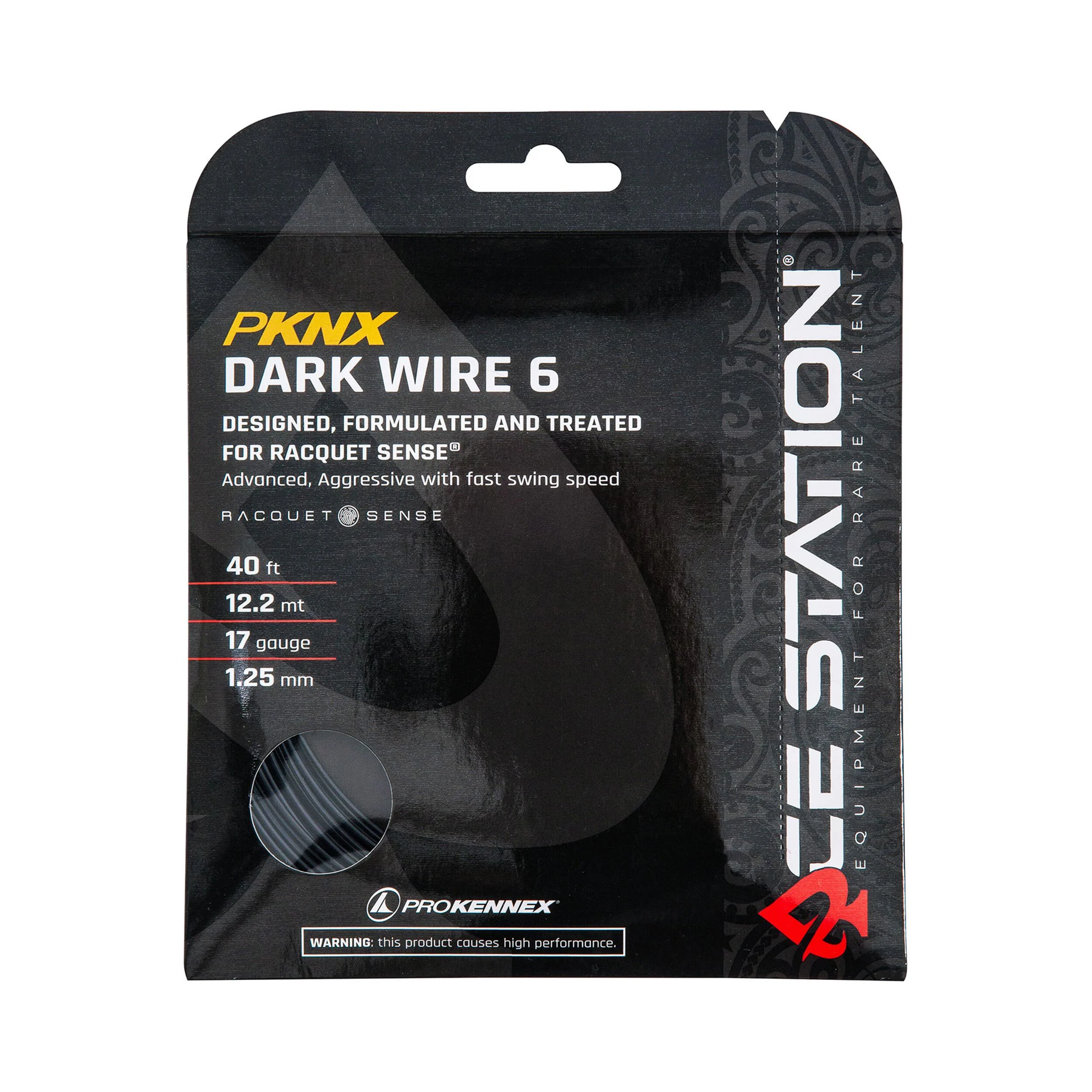 PROKENNEX Dark Wire 6 Cordage En Garniture 12,2m - Noir