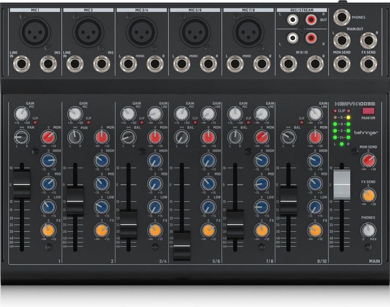 Behringer - XENYX 1003B - Analoge Mixer - Zwart - Compact - Draagbaar