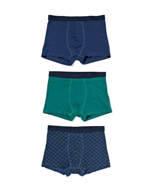 3 boxers homme modèle court coton stretch graphique vert