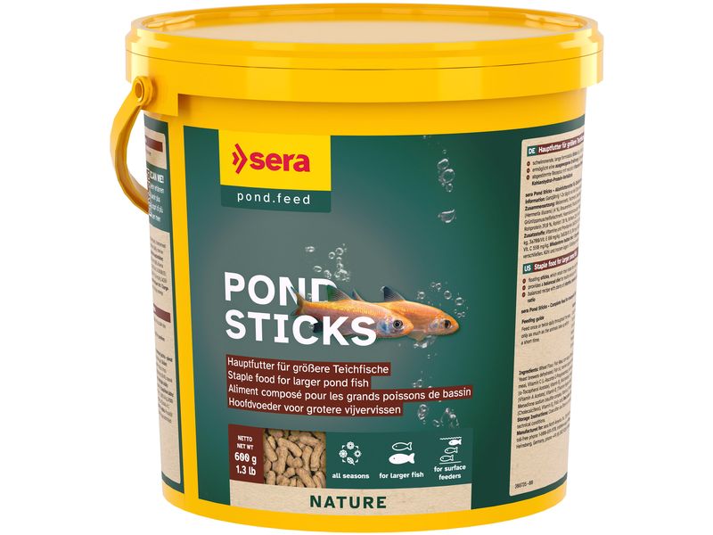 sera Teichfutter Pond Granulat Nature, 3800 ml, 600g Granulatfutter für grössere Teichfische