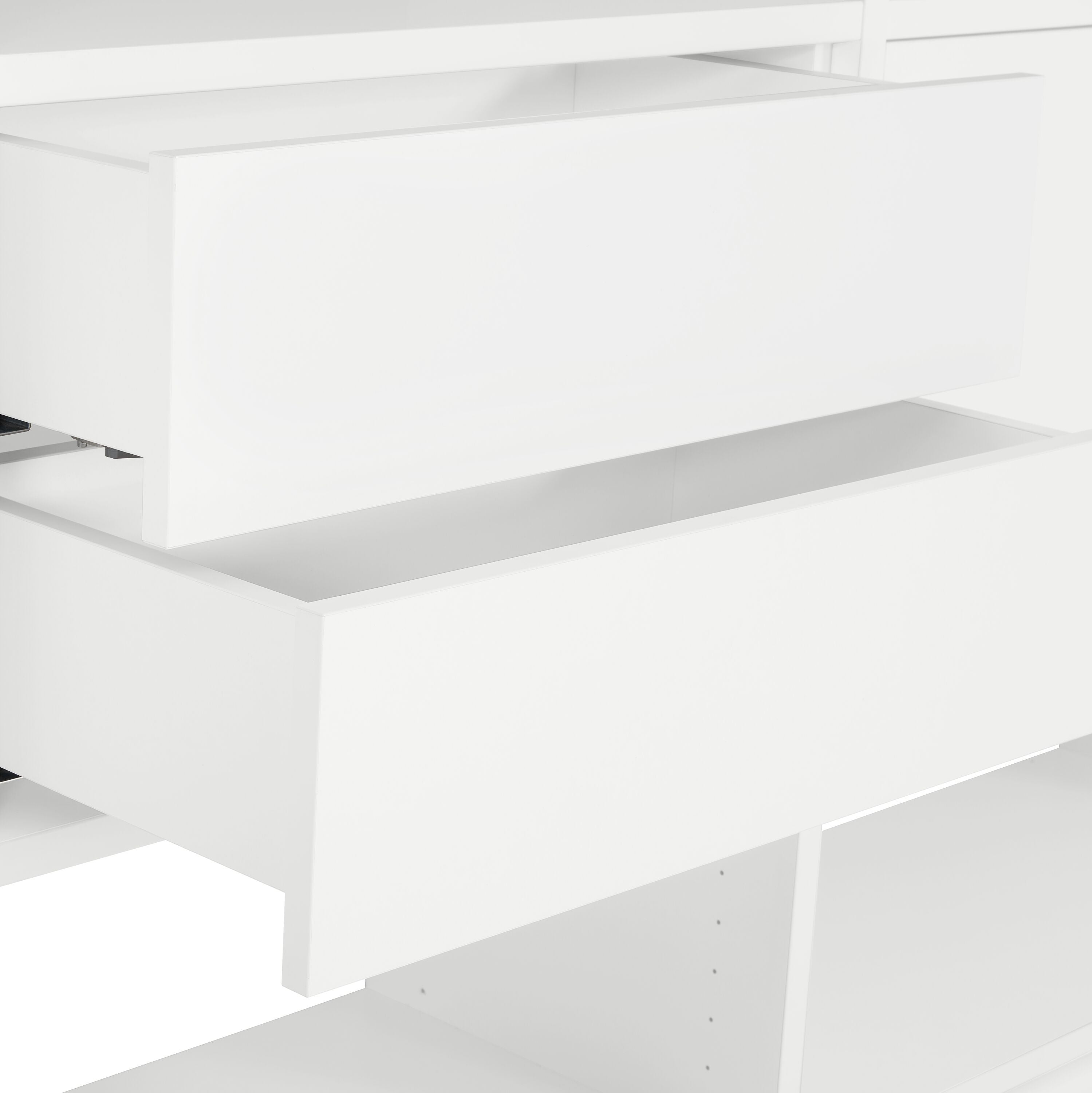 TARA Regal - Weiss / Eiche / B: 220.0 cm x T: 33.0 cm x H: 147.0 cm