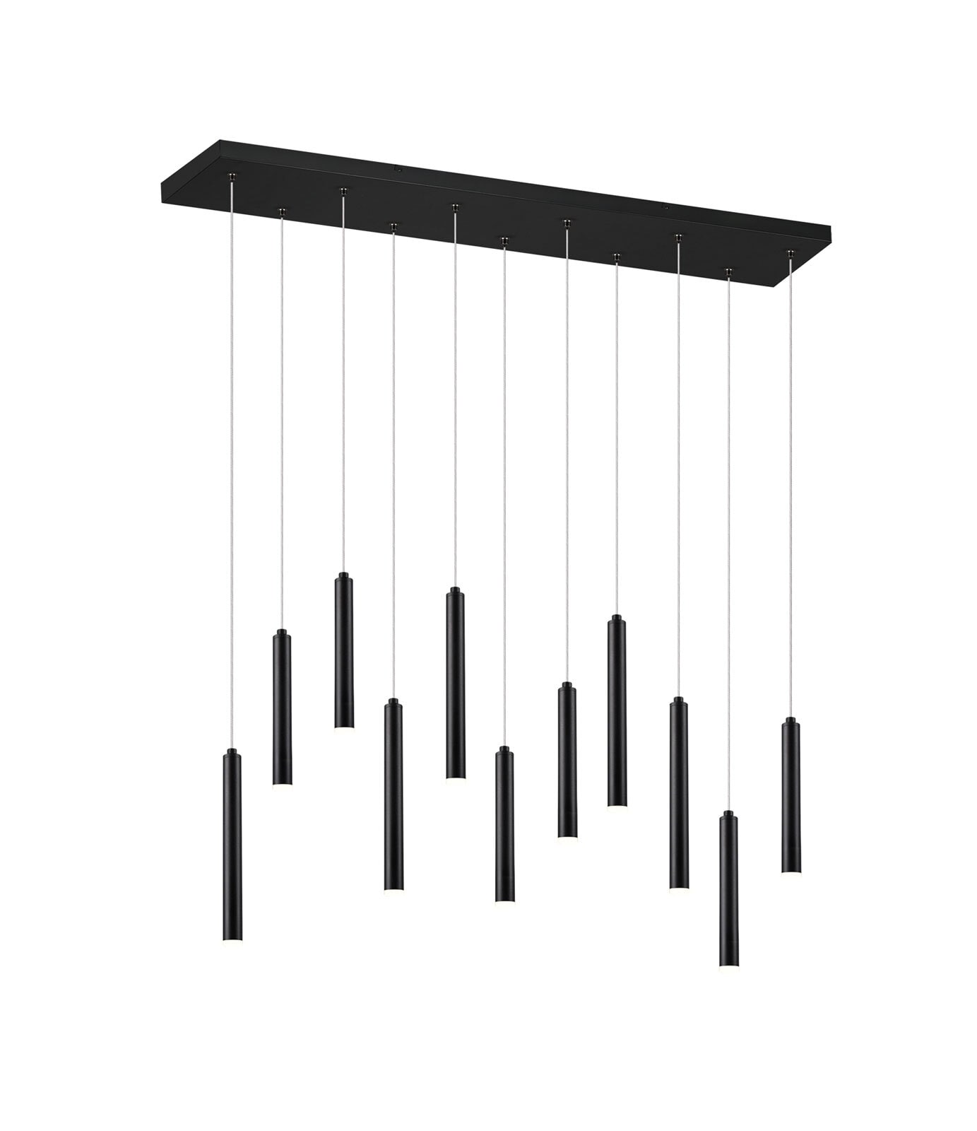 Tubular Pendelleuchte schwarz, 321611132, B/H/T: 115/150/15 cm, Metall