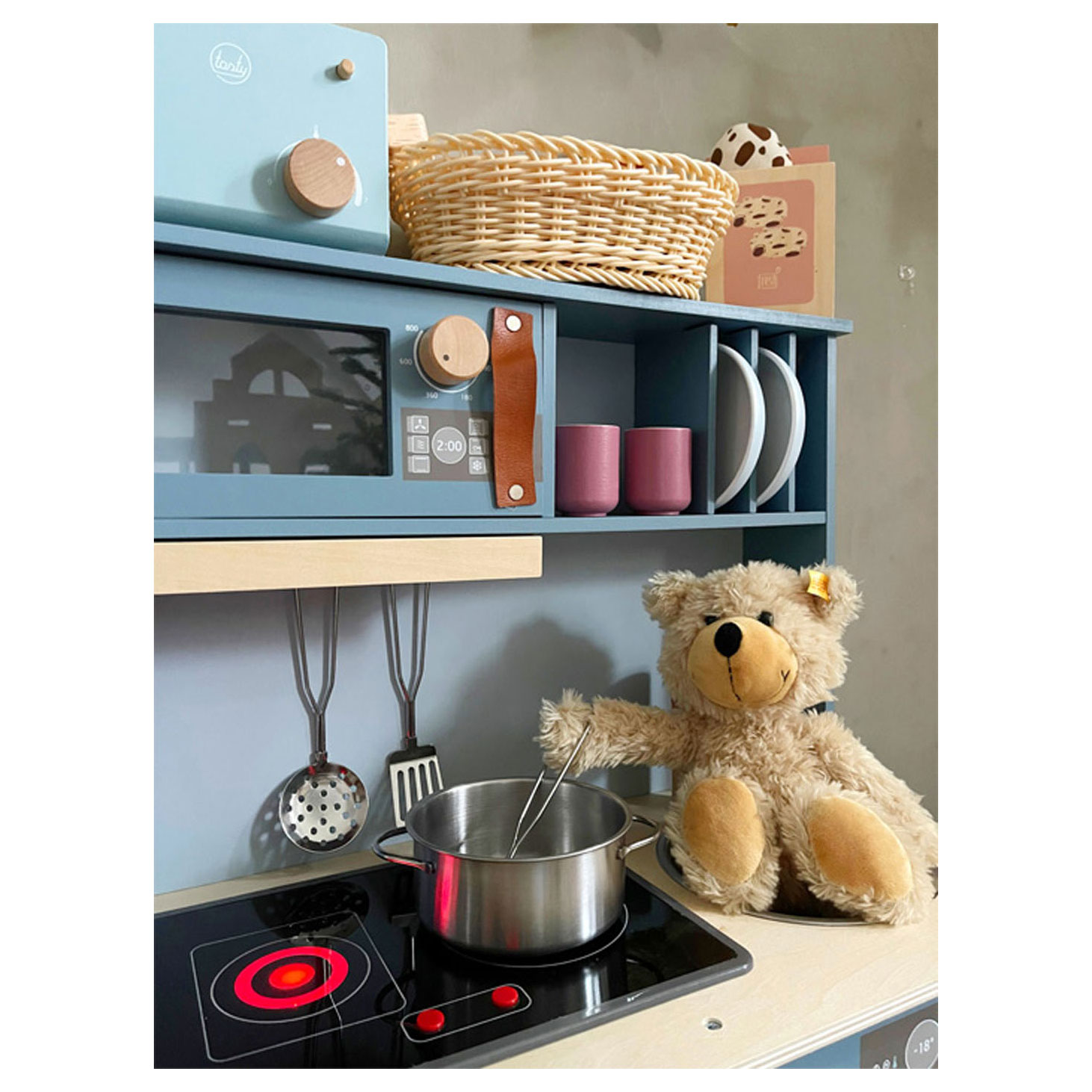 Small Foot-Houten Kinderkeuken Blauw, 7dlg.