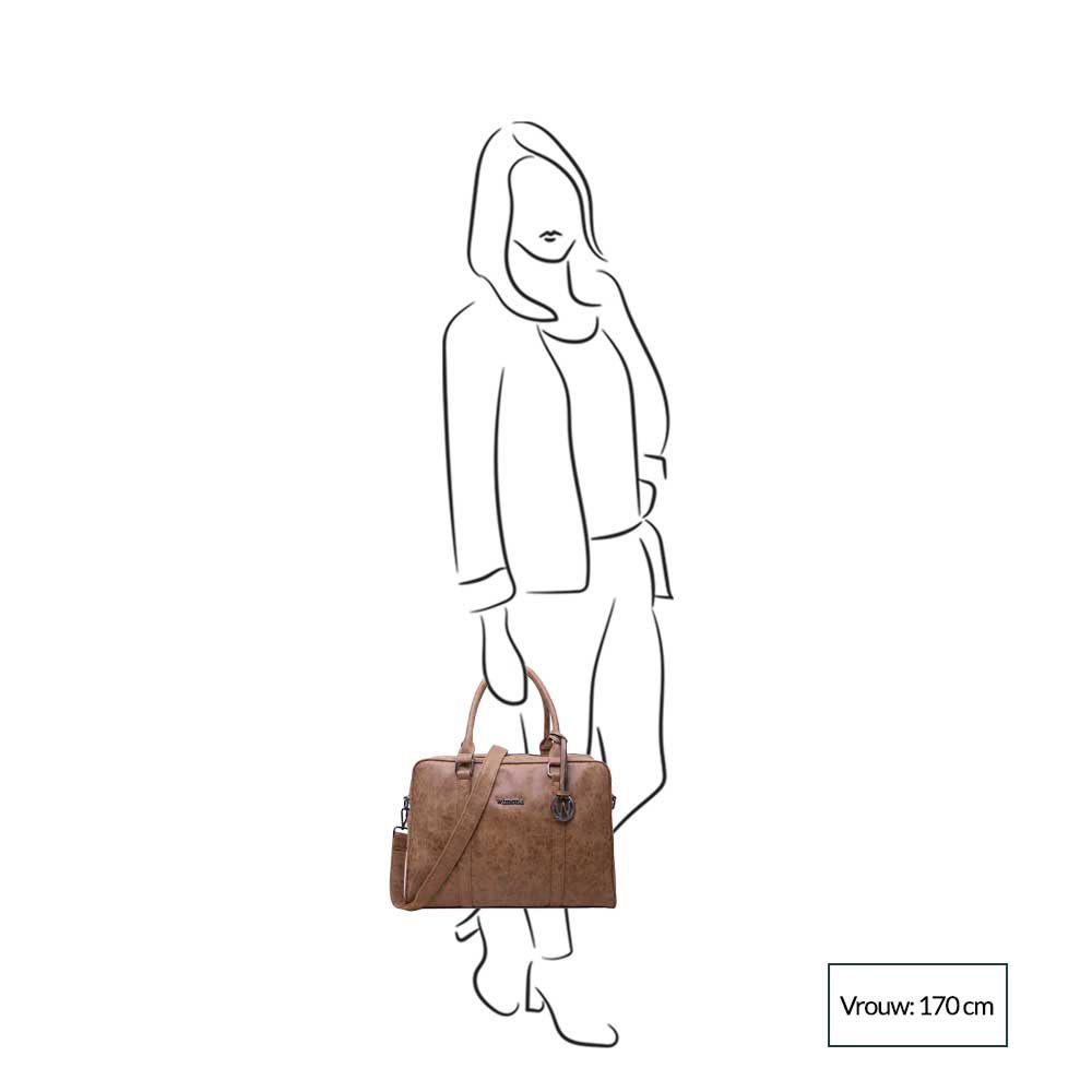 Wimona Luciana Dames Laptoptas cognac