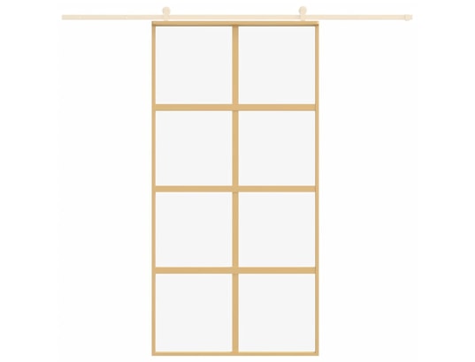 VIDAXL - Porte verre Porte coulissante doré 102,5x205cm verre esg clair et alumin...