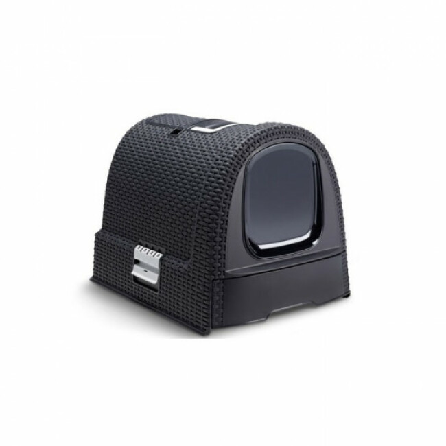 Maison de toilette gris anthracite pour chat Curver