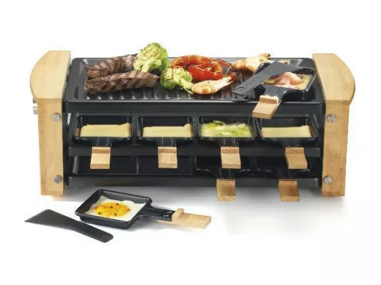 Kitchen Chef Appareil à raclette 8 personnes 1200w - kcwood.8rp