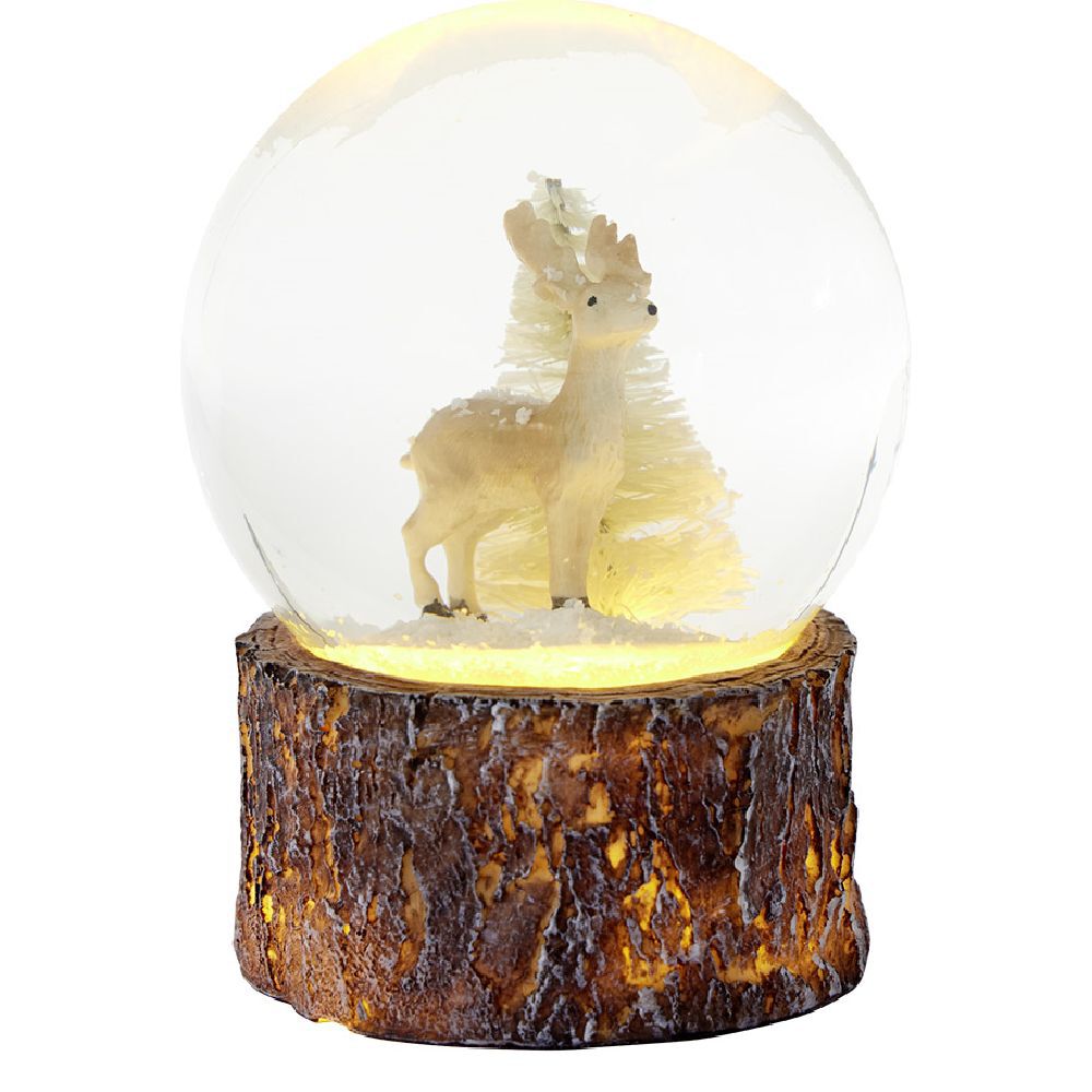 Boule à neige en verre déco animal de la forêt