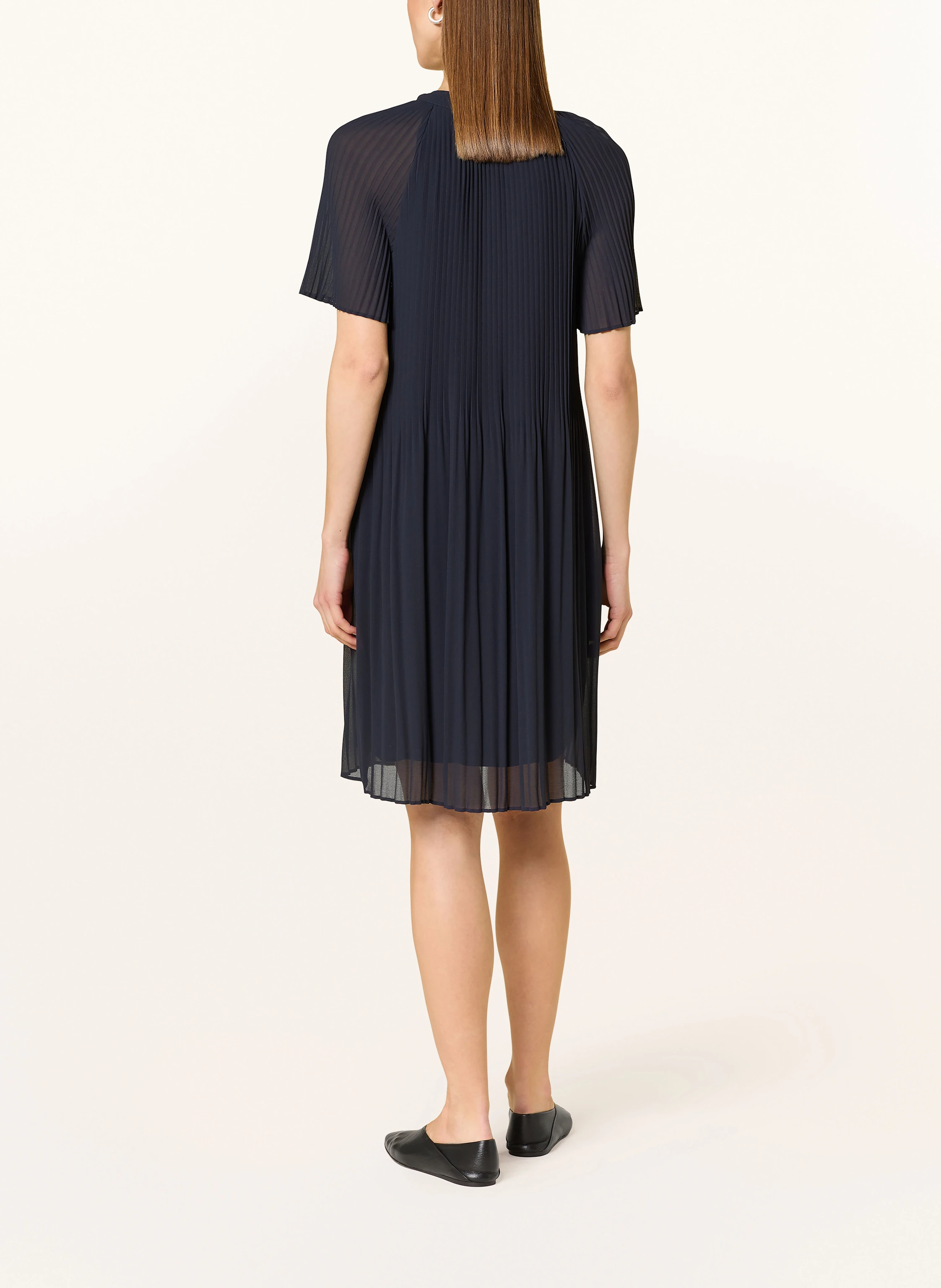 comma Plisseekleid
