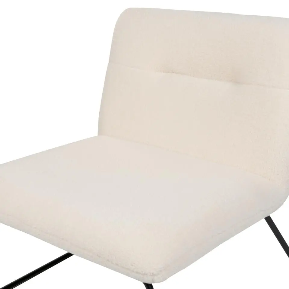 COTULLA - Fauteuil - Wit - Bouclé