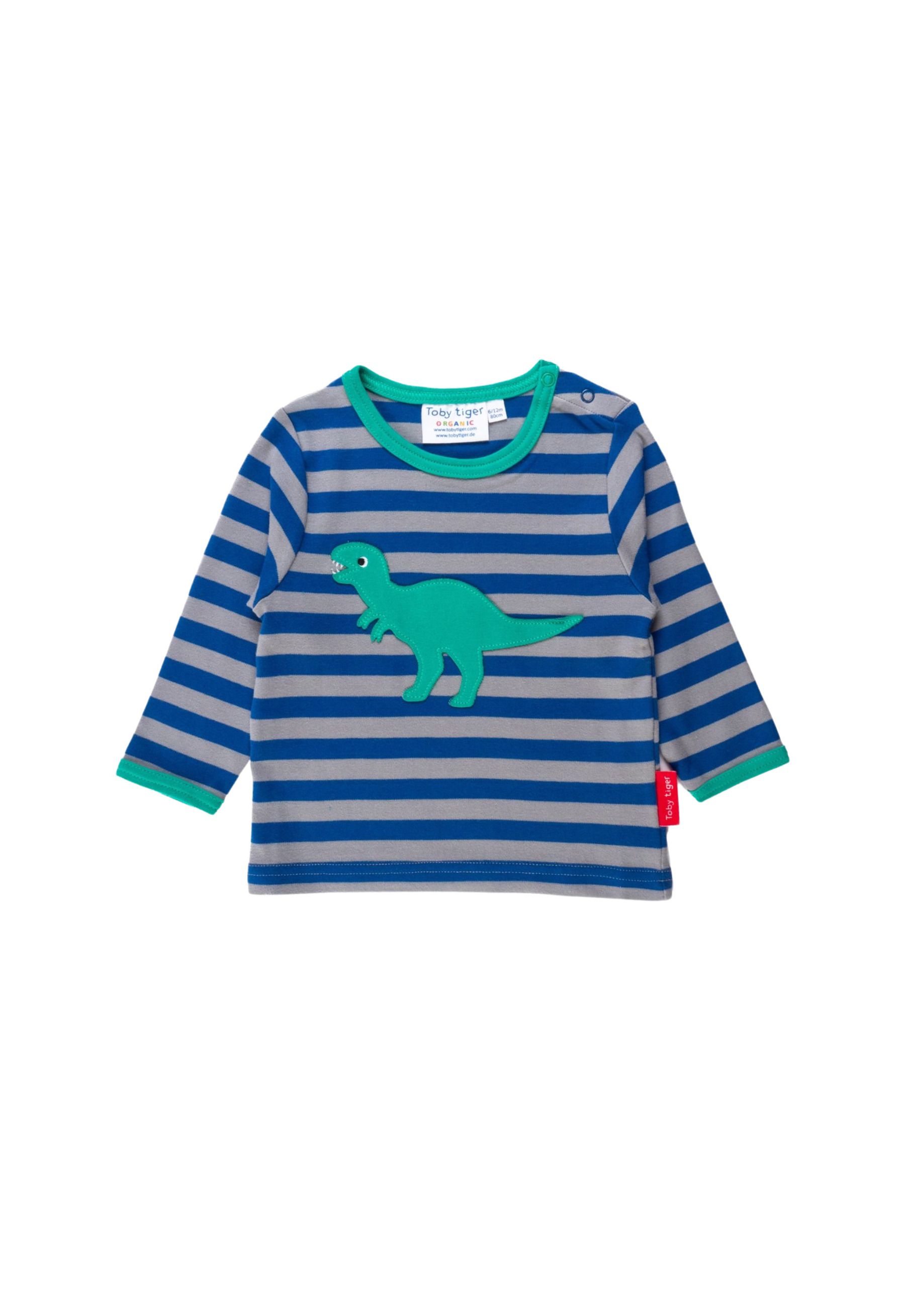Toby Tiger Langarmshirt mit T-Rex Applikationen