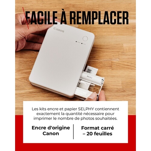 Consommable pour imprimante photo Canon XC-20L - Kit 20 impressions format carte de credit pour Selphy QX20