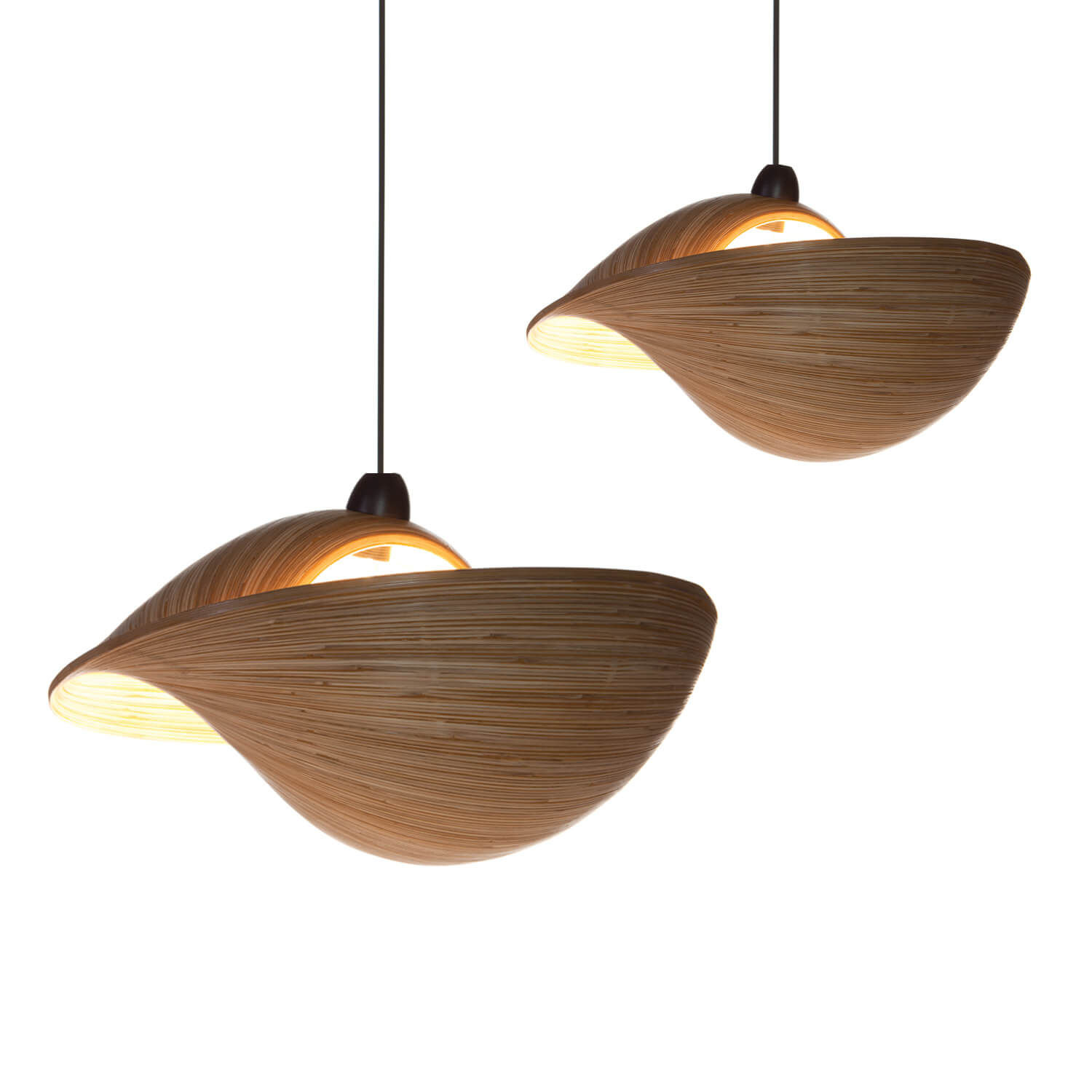 Hanglamp Shell bamboo 70 cm