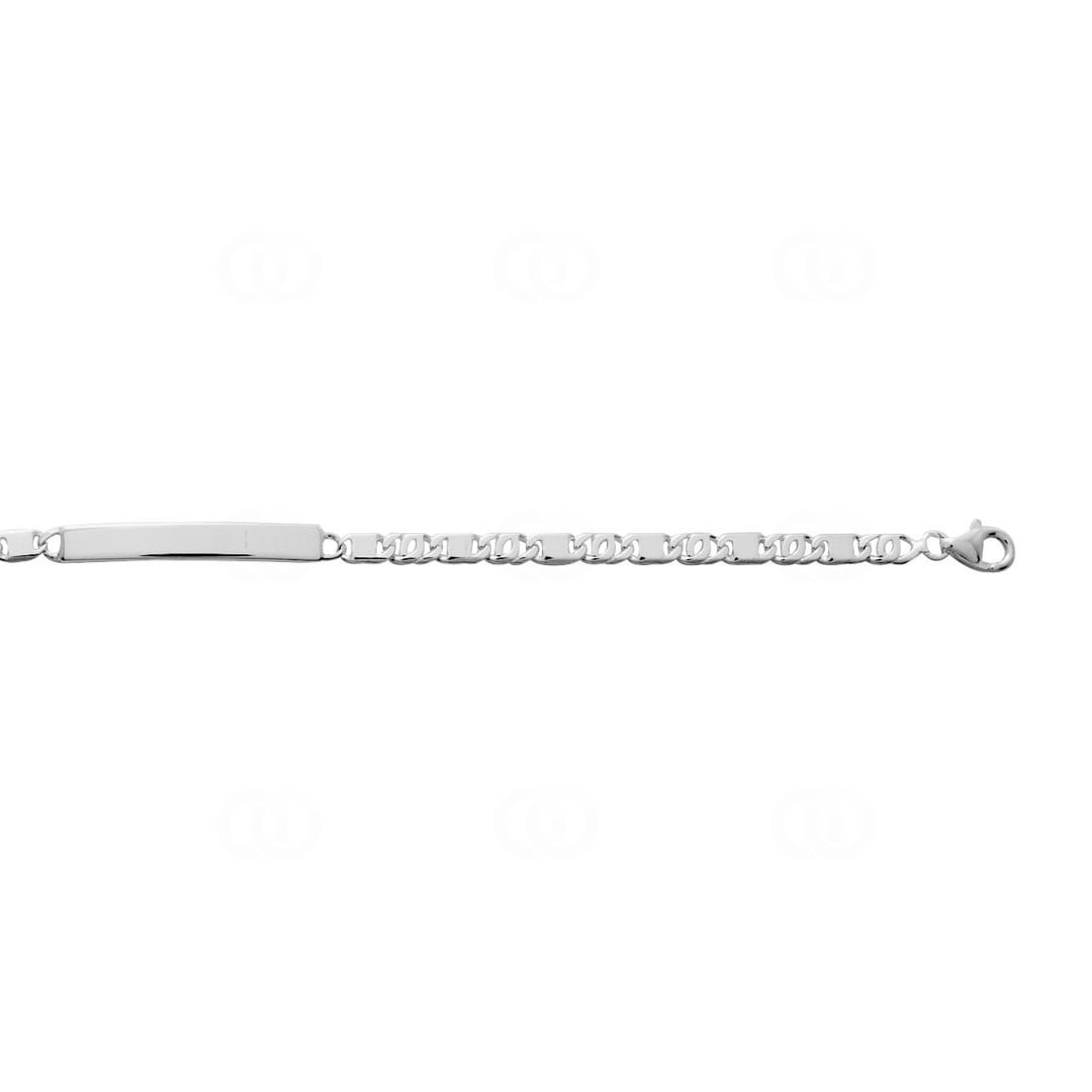 Gravurarmband Fantasie 925 Silber rhodiniert 4.0mm