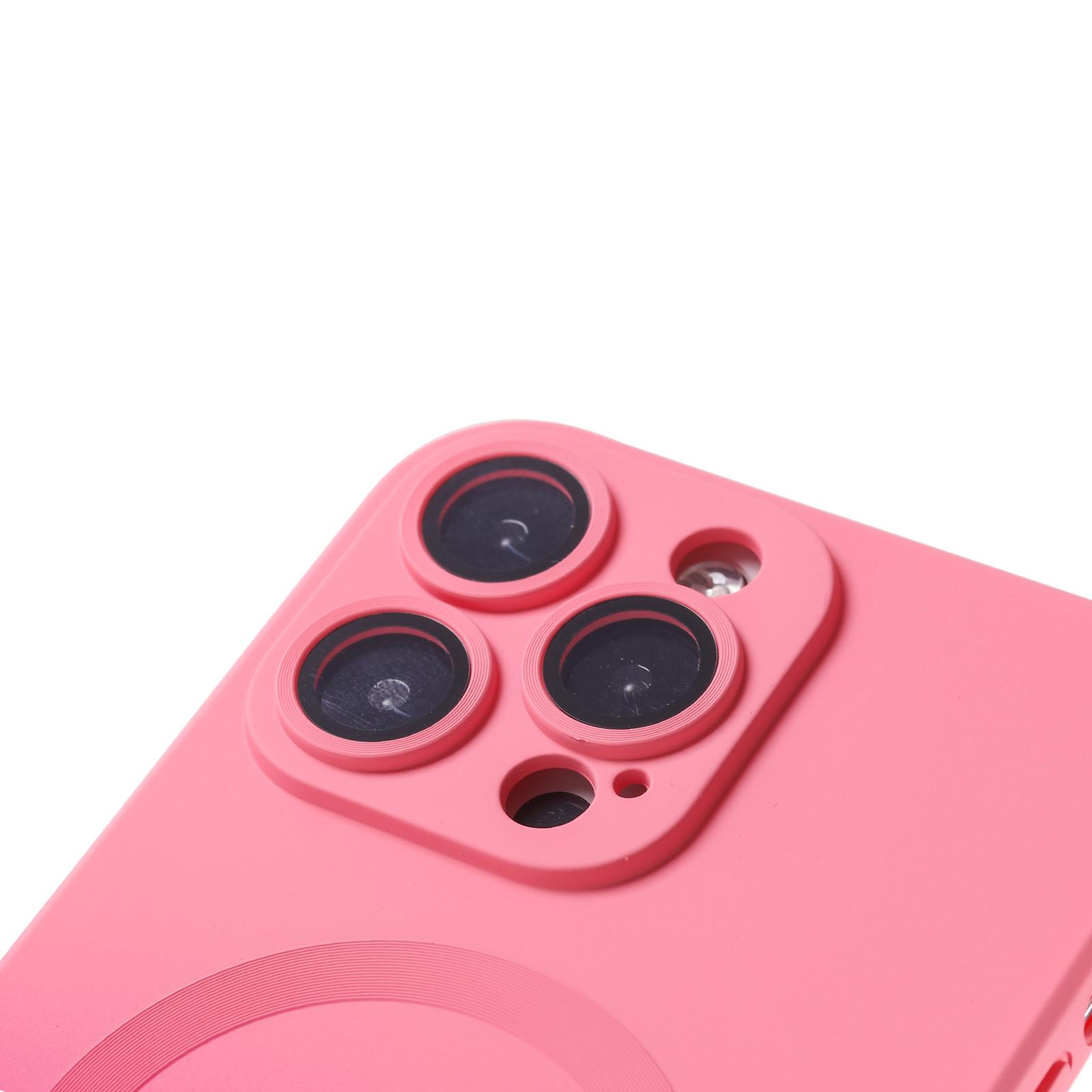 iPhone 14 Pro Max MagSafe Gummi Case Hülle Kameraglasschutz mit Farbverlauf - Rosa / Pink