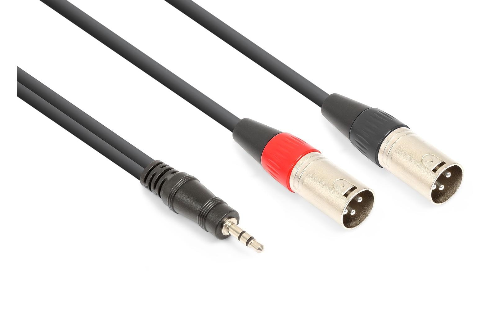 CX322-1 XLR 3 Pole, male - 3.5 mm Klinke 1.5 mAudiokabel 2x XLRm - 3.5 Klinke, 1.5m