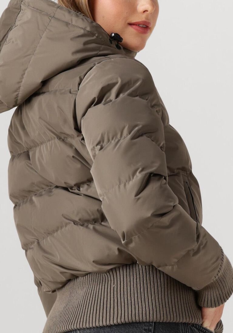 taupe airforce gewatteerde jas tate bomber