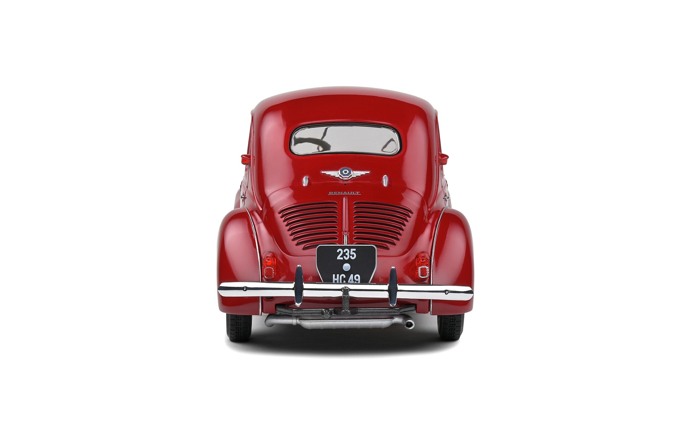Renault 4CV Rot, 1:18Detailgetreues Modellauto für Sammler im Massstab 1:18