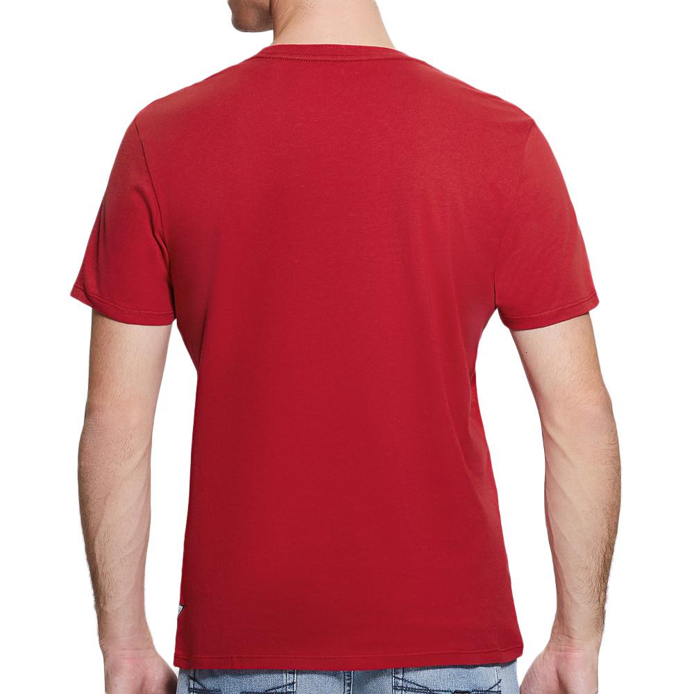 Guess T-shirt Rouge Homme Guess Foil