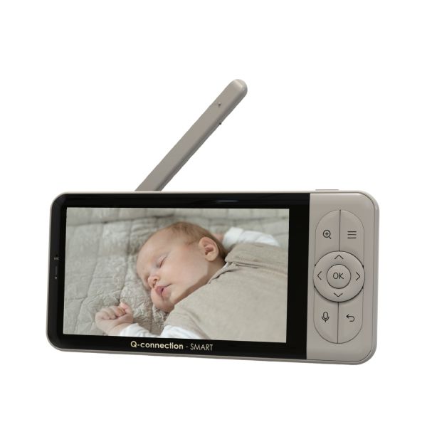Qute Beeldbabyfoon Q‑connection Smart WIFI 2‑IN‑1 5HD ‑ Smart LE Sand