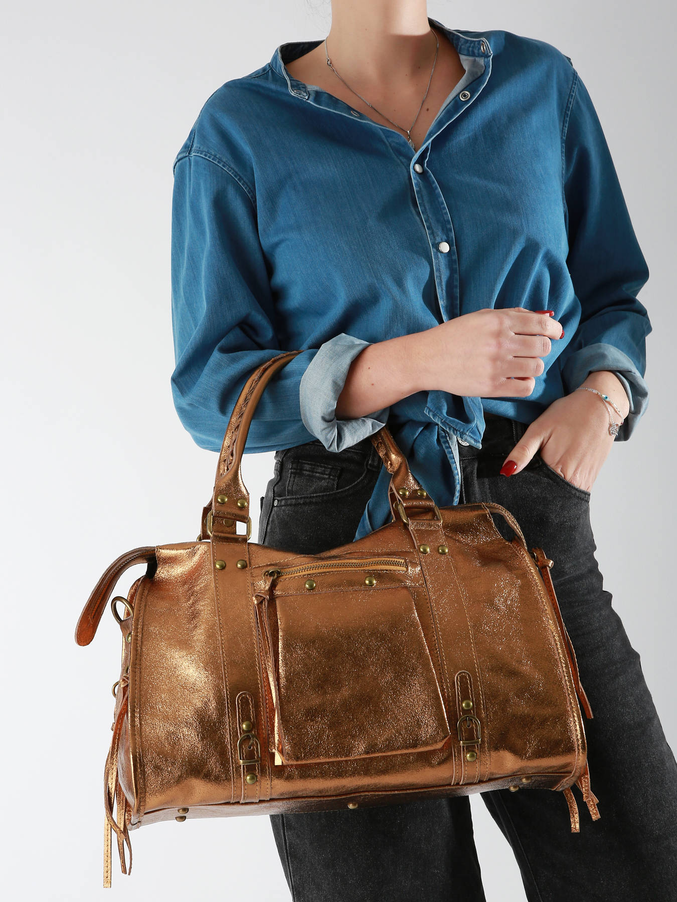 Sac port paule A4 Nine cuir MILANO