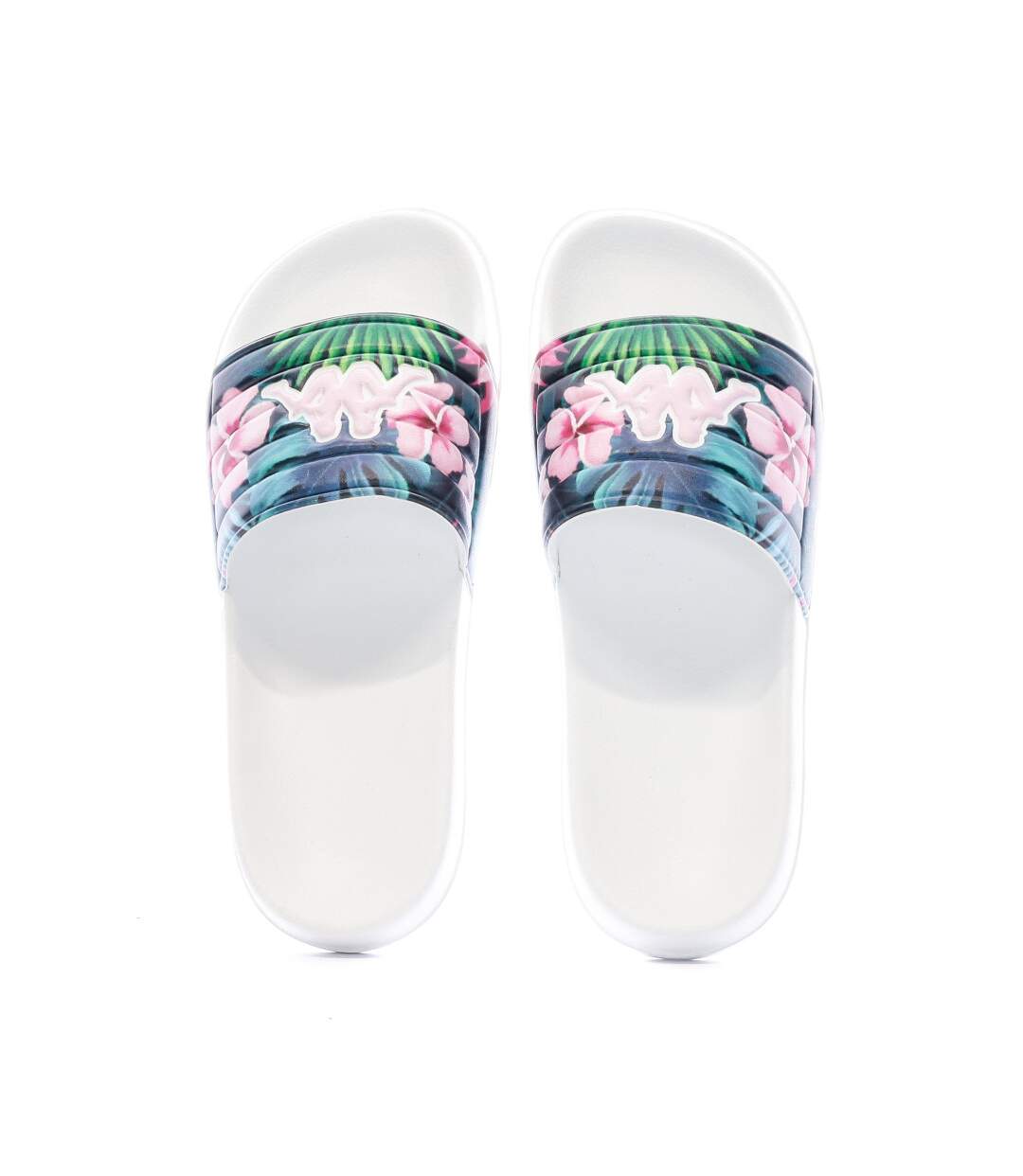 Claquettes Verte/Blanche Fleuri Femme Kappa Matese