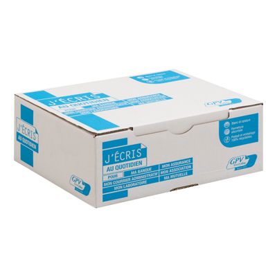 GPV - 500 Enveloppes DL 110 x 220 mm - 90 gr - fenêtre 35x100 mm - blanc - bande adhésive ouverture rapide