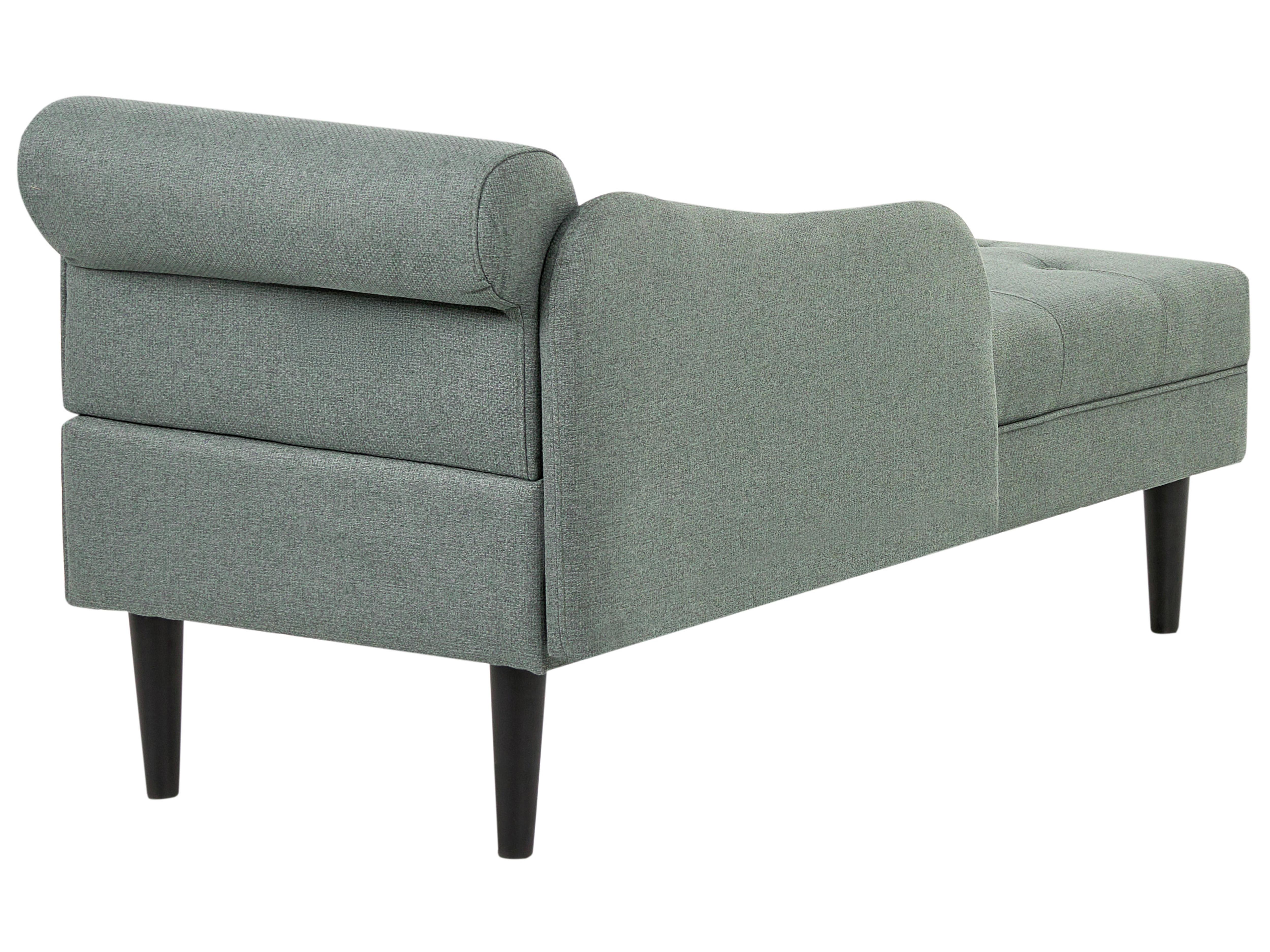 Rechtszijdige chaise longue YVOIRE Stof Groen