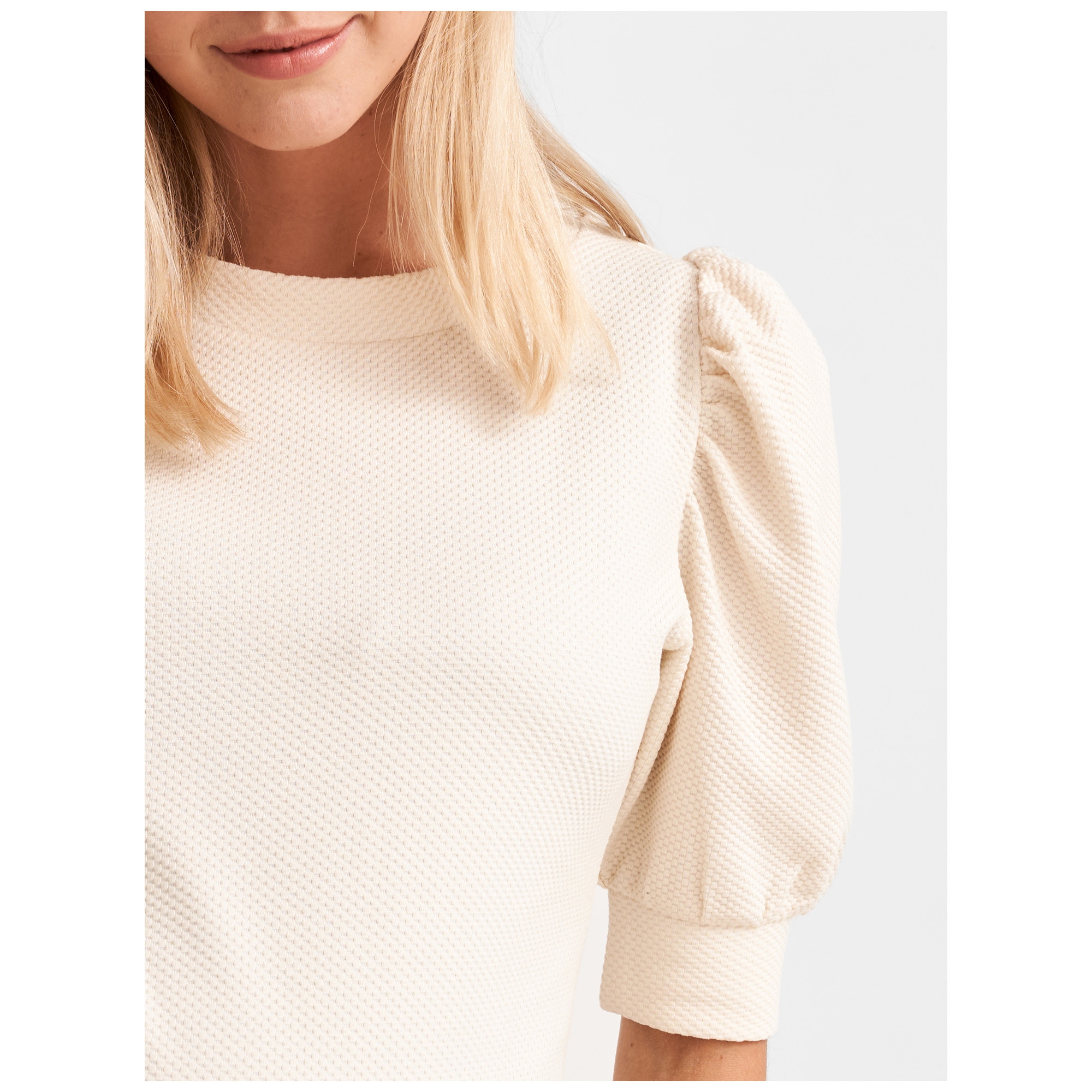 Prénatal zwangerschapsshirt driekwart mouwen effen beige