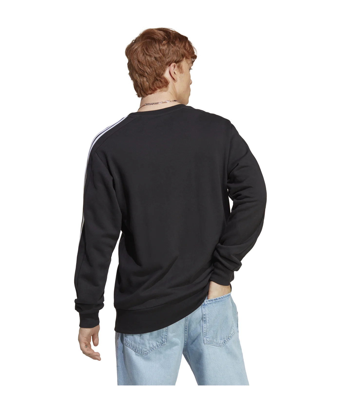 adidas Essentials French Terry 3-Stripes Sweatshirt Black