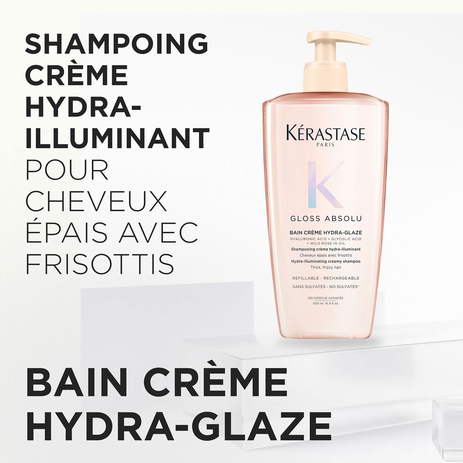 Bain crème Hydra-Glaze Gloss Absolu 500 ml rechargeable