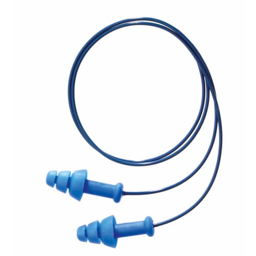 Bouchons d'oreilles réutilisables détectables Smartfit Howard leightDetect avec cordon TPE bleu SNR 30