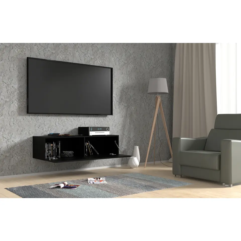 TV-meubel Bingo - zwart mat - 120x40x30cm