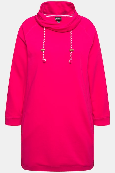 Sweatkleid, Stehkragen, Langarm, Taschen