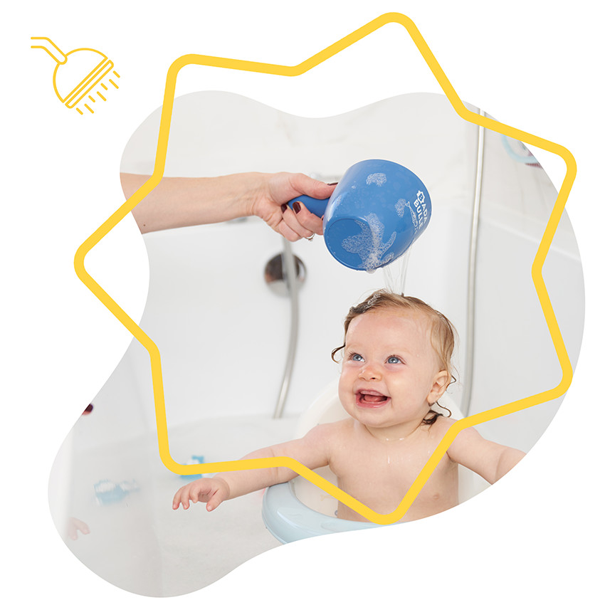 Rince tête pour bébé - Bleu