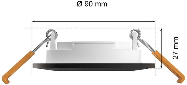 Philips Hue WCA Slim lille indbygget LED-lampe (sort)