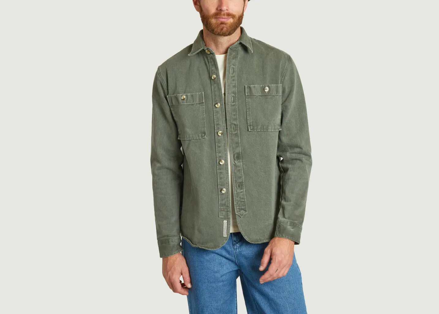 Surchemise en twill de coton épais Cuisse de Grenouille