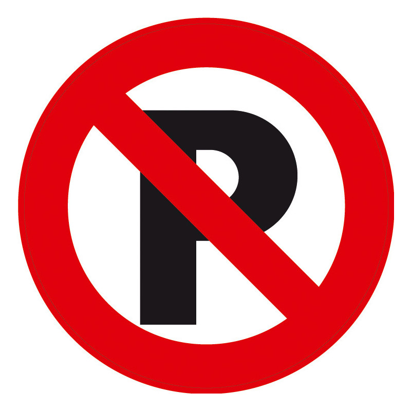 Pvc-bord verboden te parkeren Ø30cm