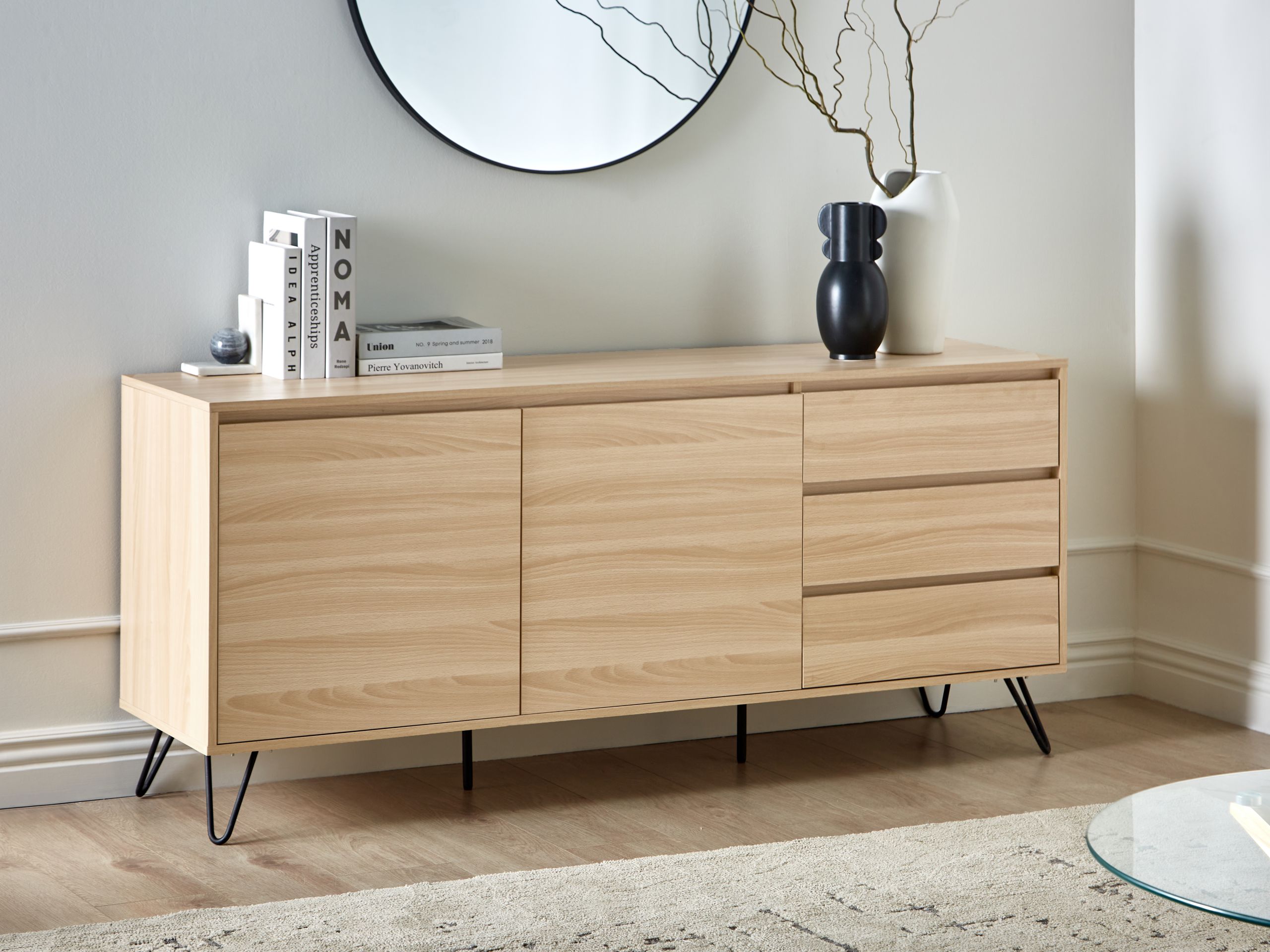 Beliani - CARDIGAN - Dressoir - Lichtbruin - Vezelplaat