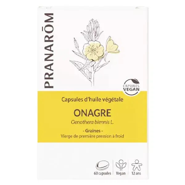 Óleo Vegetal de Prímula Pranarom - 60 cápsulas