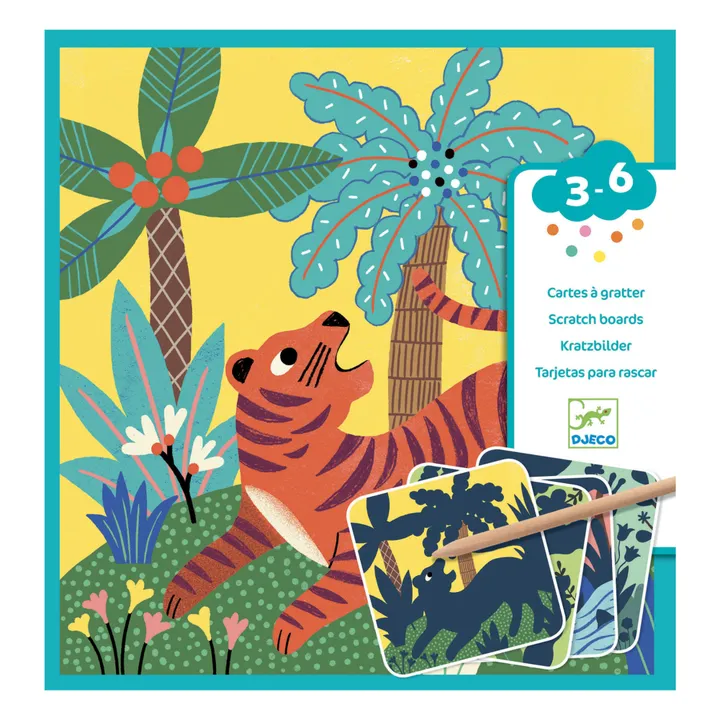 Djeco Cartes à gratter Grosses bêtes