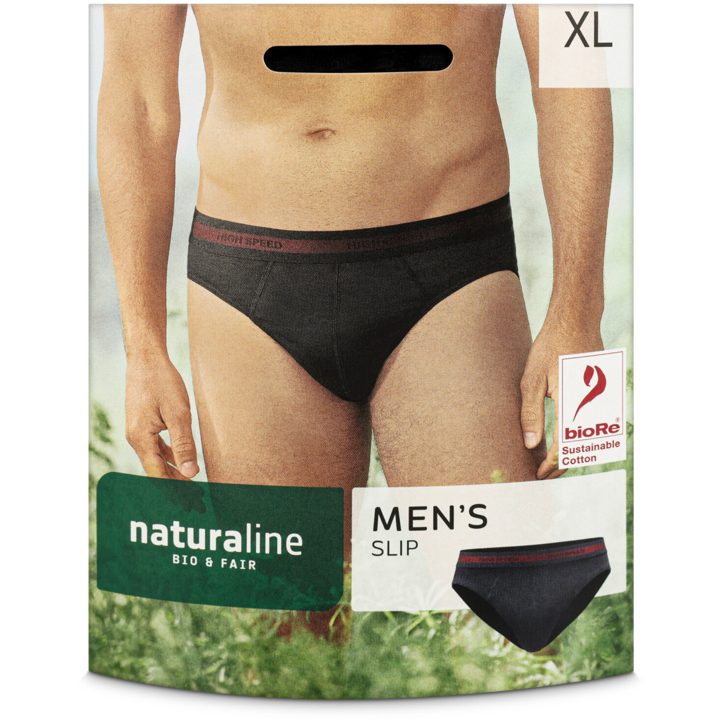 Naturaline Textil Herren Slip schwarz XL