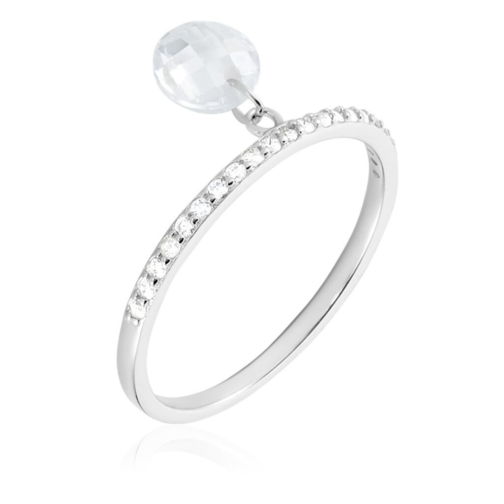 Bague Aodh Argent Blanc Oxyde De Zirconium