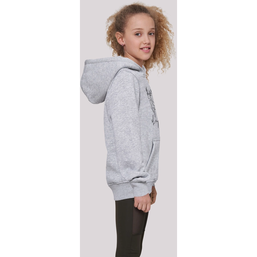 F4NT4STIC Hoodie Winter Christmas Deer heather grey