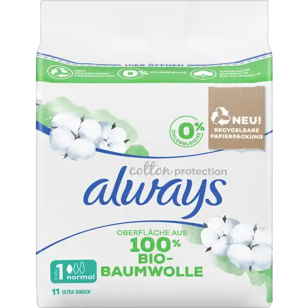 Cotton Protection Binden mit Flügeln Normal Gr. 1